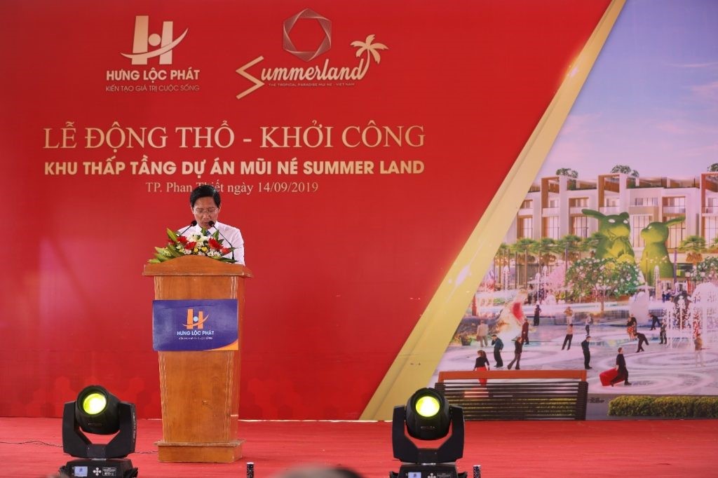 Ông Lê Tuấn Phong – Tỉnh Ủy viên, phó Chủ tịch UBND tỉnh Bình Thuận phát biểu tại buổi lễ