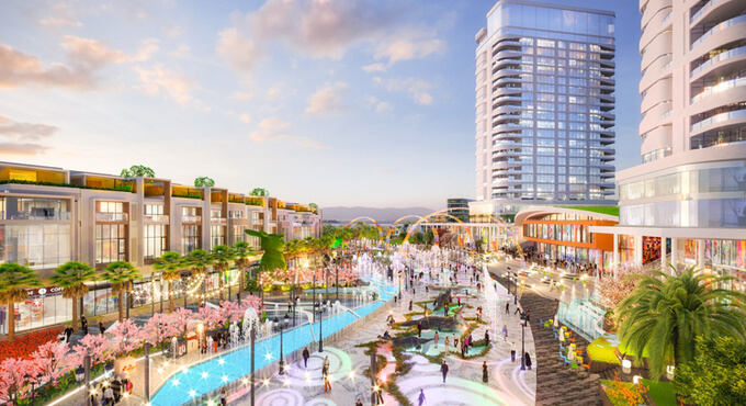 Tuyến phố đi bộ 2.000m sầm uất của tổ hợp nghỉ dưỡng, giải trí Mũi Né Summerland.